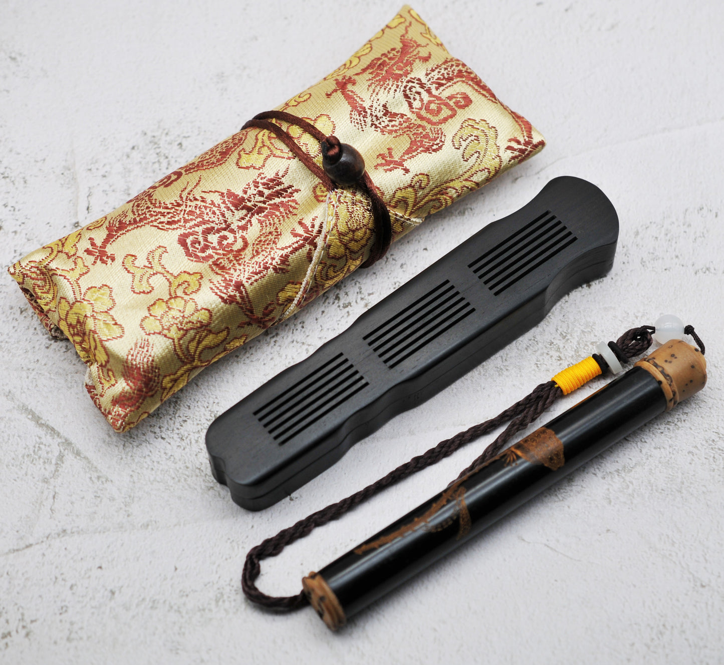 Incense Burner - Wooden Guqin Burner & Tube container