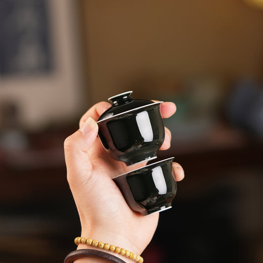 Teaware - Mini Gaiwan set (Black, 60cc)